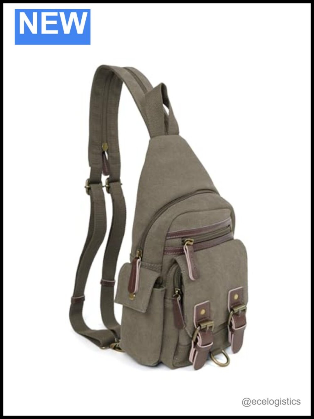 Canvas Concealed Carry Sling Bag Convertible Backpack Crossbody